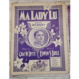 1900 Strike Up the Band Here Comes a Sailor Nautical Sheet Music Purple Blue Cvr